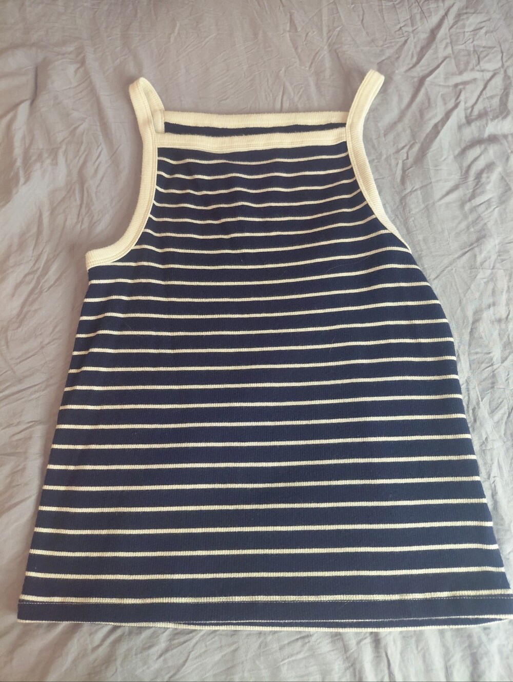 Gap Striped Navy and Cream Tank Top